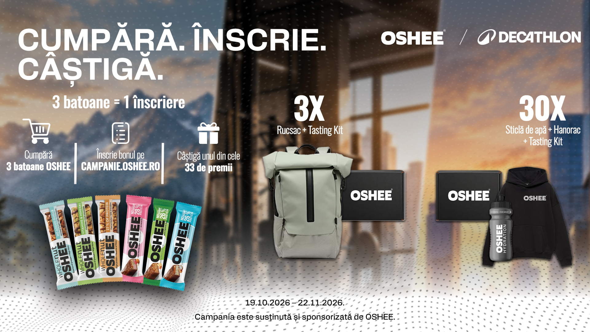 OSHEE / Decathlon - CUMPĂRĂ. ÎNSCRIE. CÂȘTIGĂ.